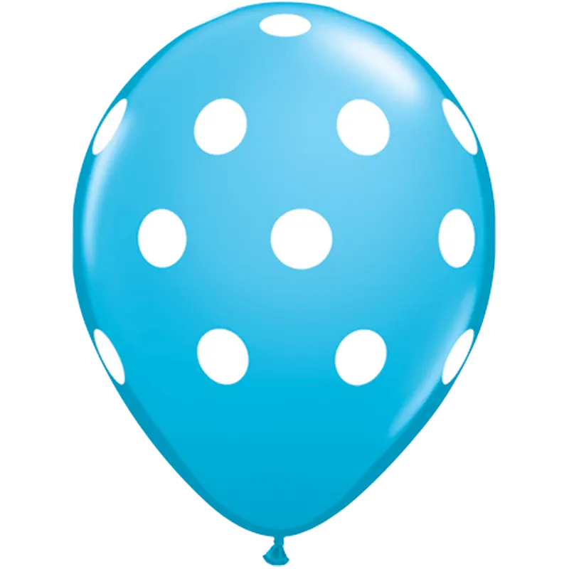 Polka Dots Blau - Latexballon rund   