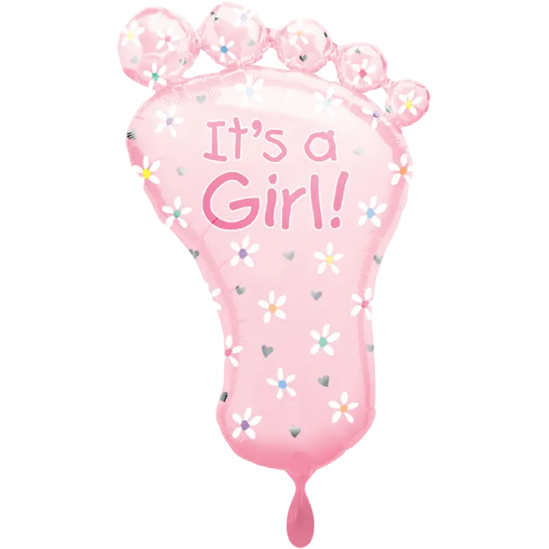 Folienballon Baby Fuß Mädchen It´s a Girl! 