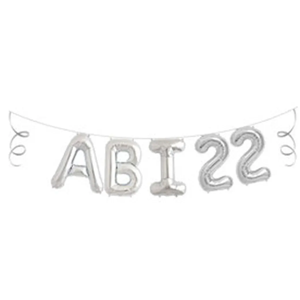 Ballon Buchstaben Schriftzug ABI