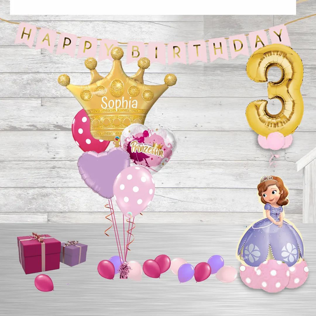 Luftballon Paket Geburtstag Prinzessin
