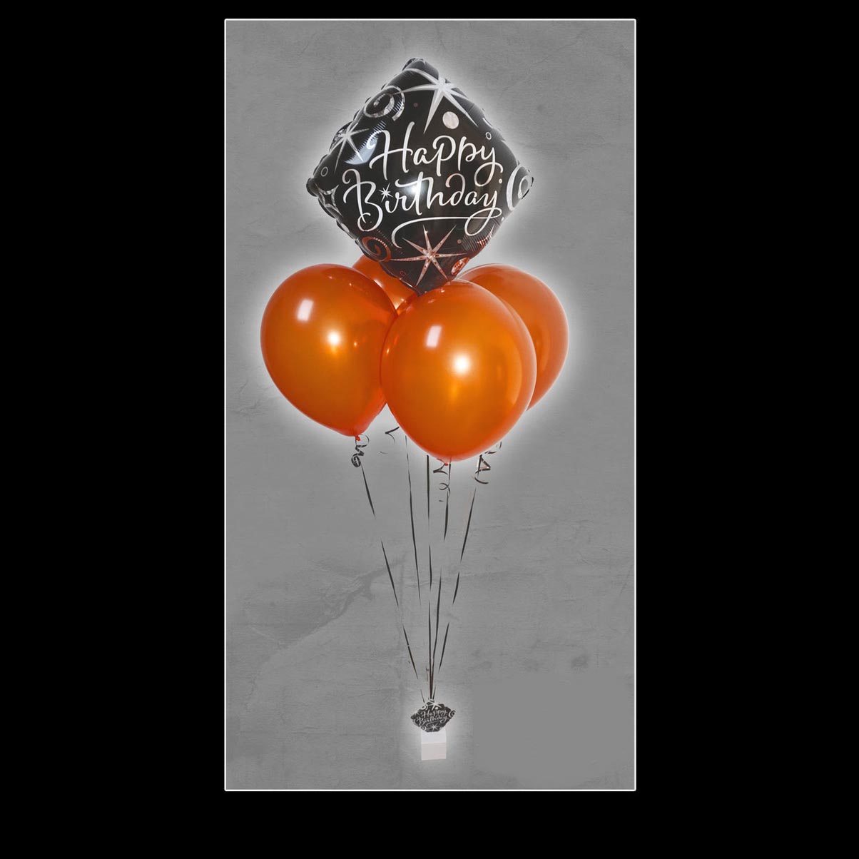 Luftballon-Bouquet "Happy Birthday Swirls & Stars"