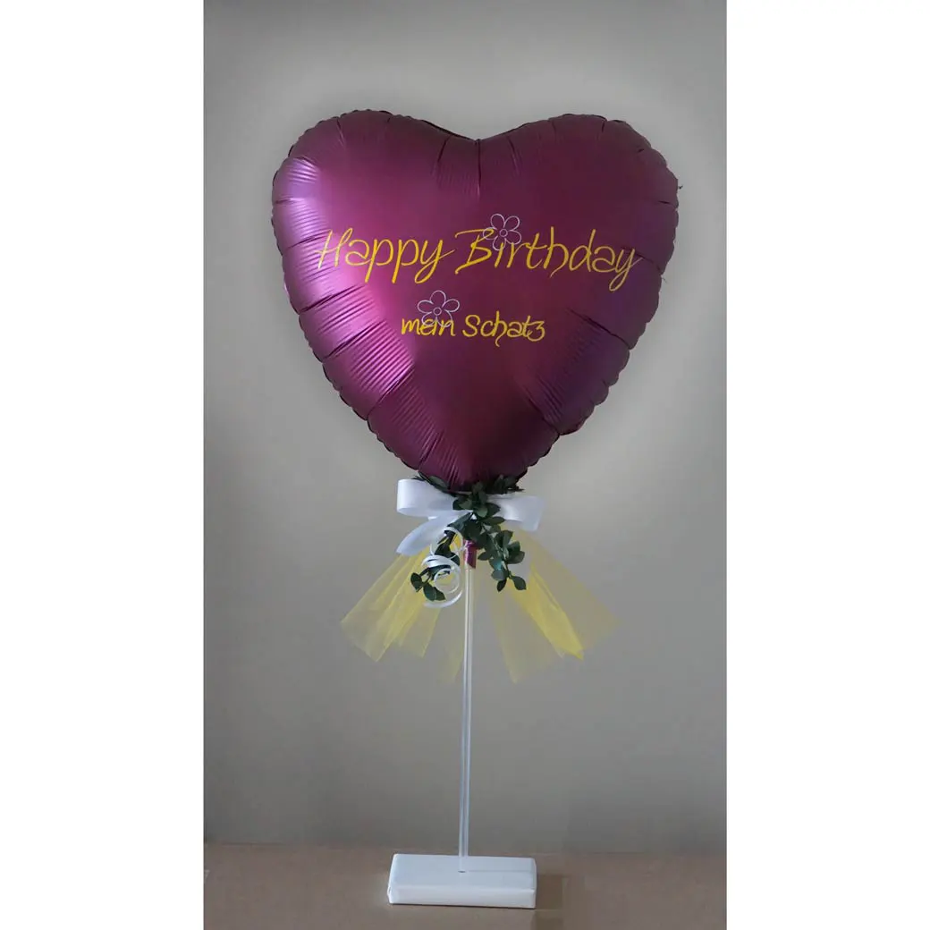 Herz - Luftballon - Ständer personalisiert