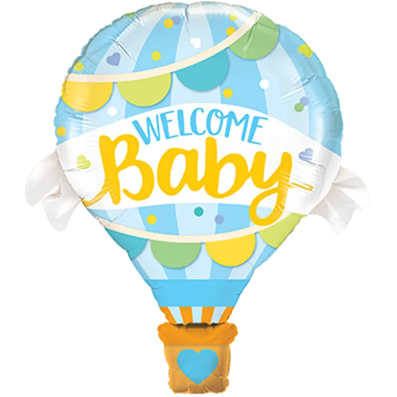 Folienballon Welcome Baby Blue Balloon 