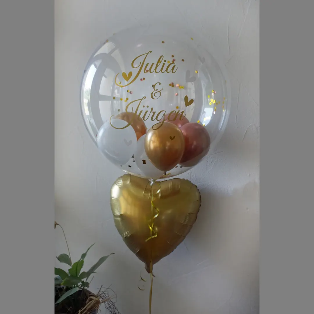 Geschenkballon Konfetti-Bubble mit Personalisierung