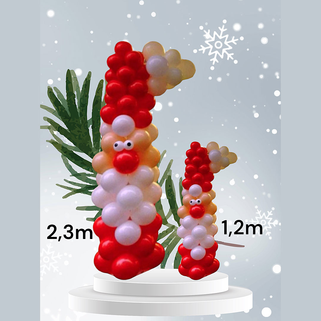 Ballondeko Weihnachten Geschäft Eingang Schaufenster Nikolaus Weihnachten