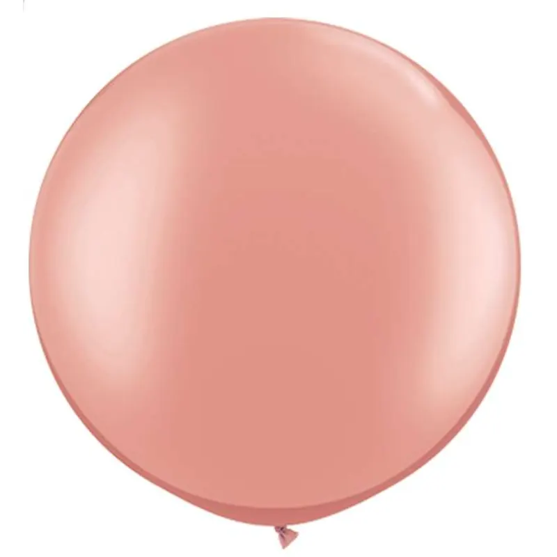 XXL Riesenballon 75 cm unbefüllt - 2 Stück - Metallic Rose