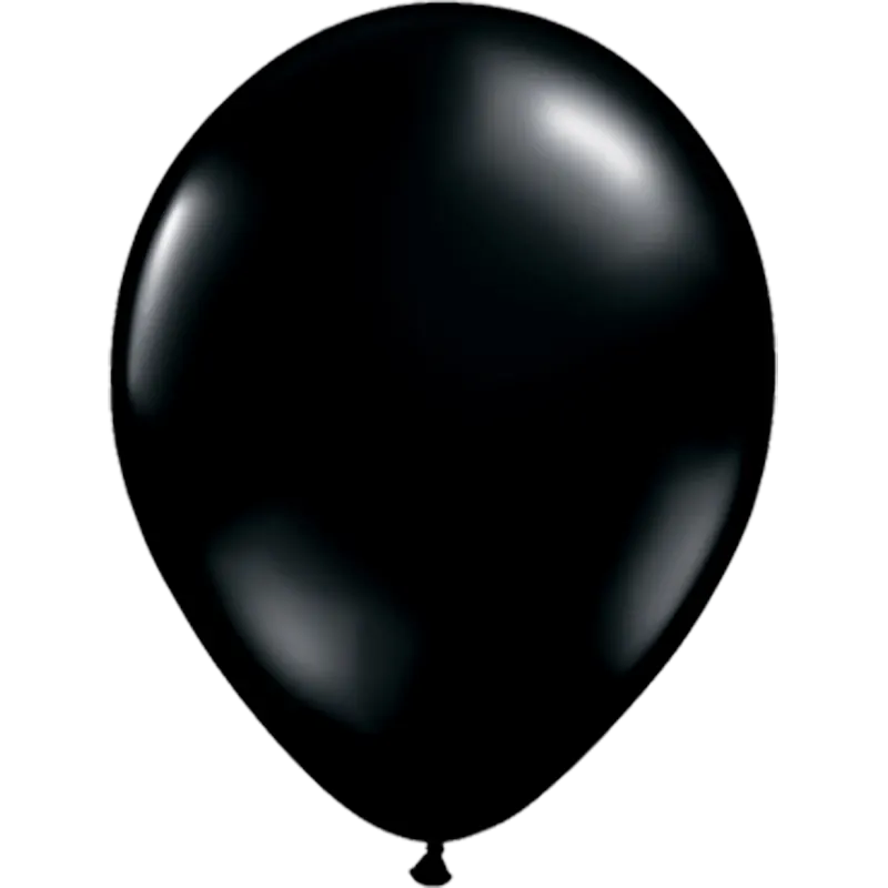 Onyx Black - Latexballon rund - Ø  27,5 cm    
