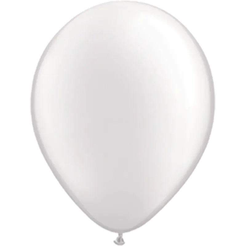 Pearl White - Latexballon rund - 27,5 cm   
