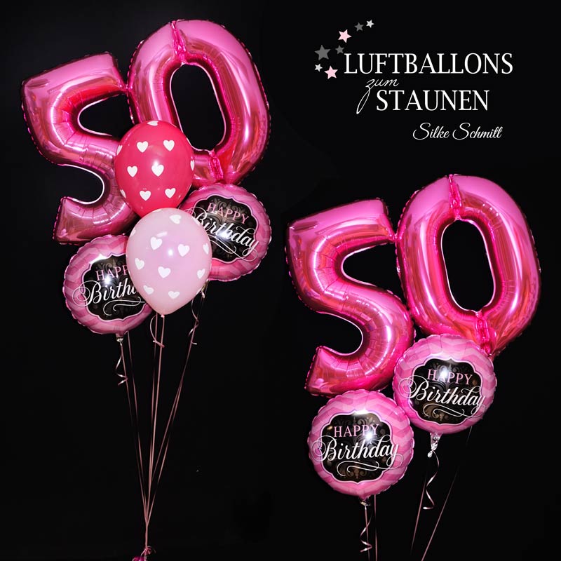 Luftballon Bouquet Happy Birthday mit Geburtstagszahl