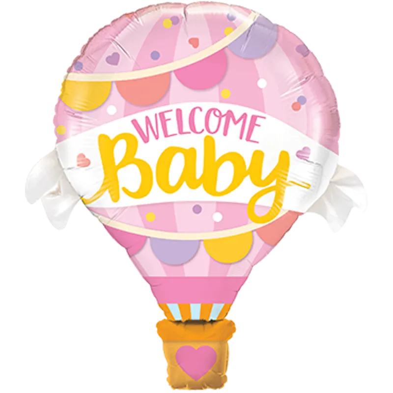 Folienballon Welcome Baby Rosa Balloon  