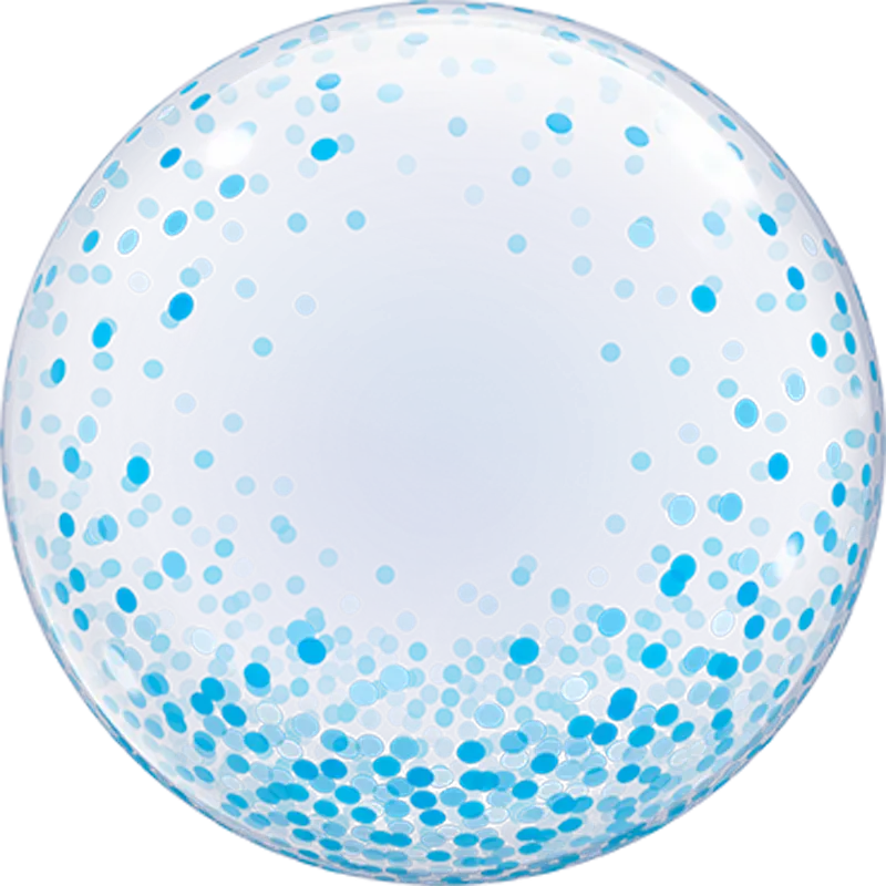 Bubble-Ballon bedruckt im Konfetti-Style