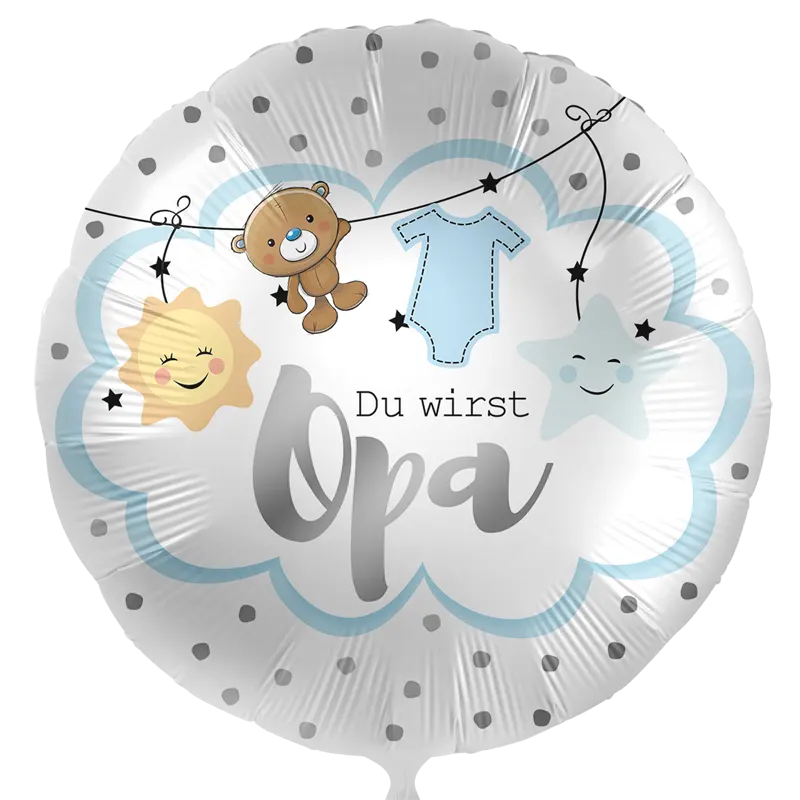 Folienballon Baby Du wirst Opa – Lustiger Folienballon mit der Aufschrift „Du wirst Opa“, perfekt als Überraschungsgeschenk für werdende Großväter zur Feier der neuen Ankunft in der Familie.