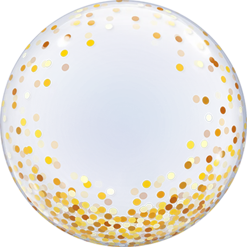Deco Bubble Gold Konfetti unbefüllt   