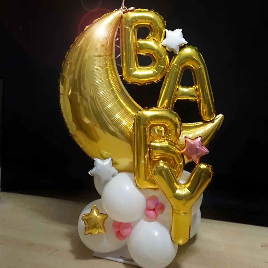 Wunderschönes Ballon-Arrangement zur Geburt, zur Babyparty oder fürs Fotoshooting. 