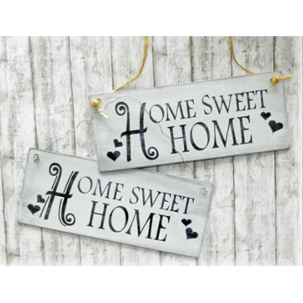 Holzschild Shabby-Look - Home sweet Home