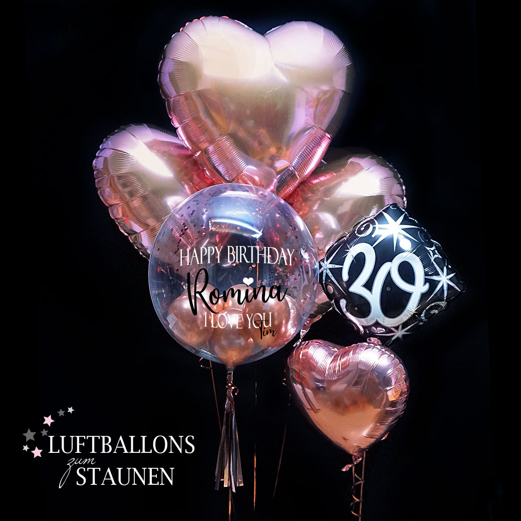Geschenk-Bubble-Ballon zum Geburtstag 30