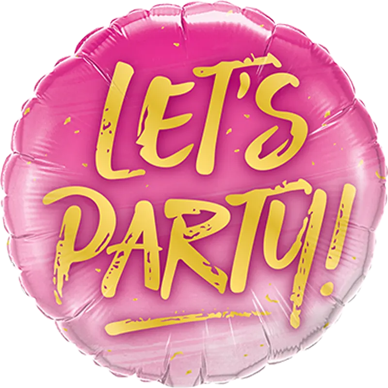 pinker Folienballon zum Geburtstag Lets Party