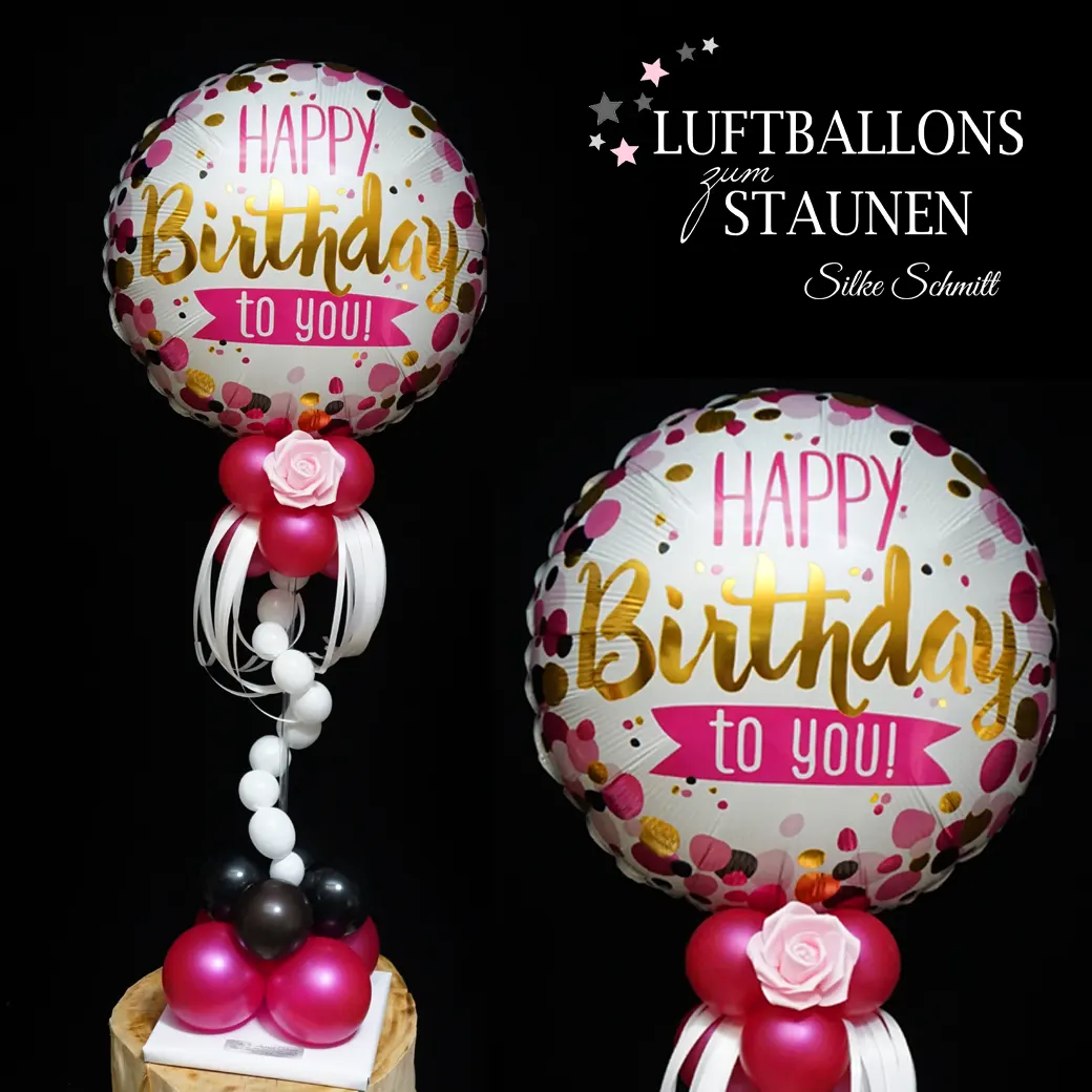 Luftballon-Ständer Happy Birthday to you