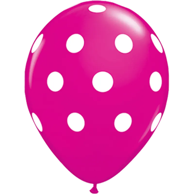 Big Polka Dots Wild Berry - Latexballon rund 