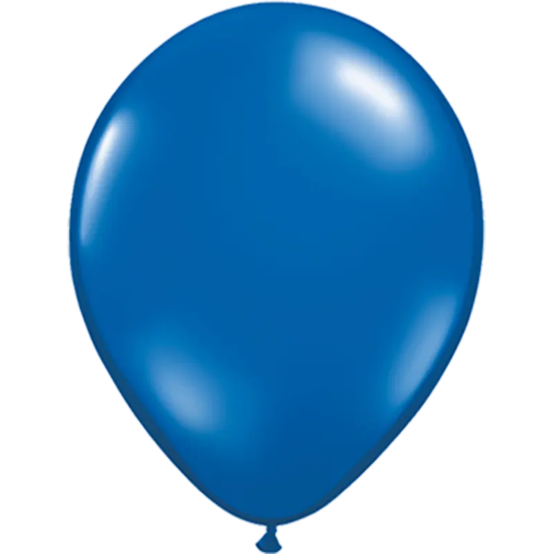 Crystal Sapphire Blue - Transparent - Latexballon rund -  40 cm   