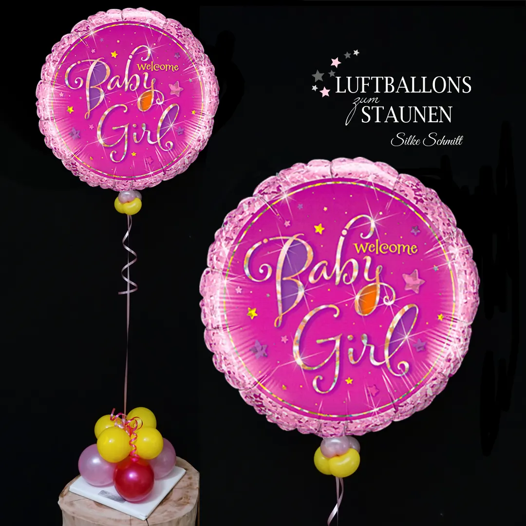 Baby Girl - Geschenkballon Mädchen