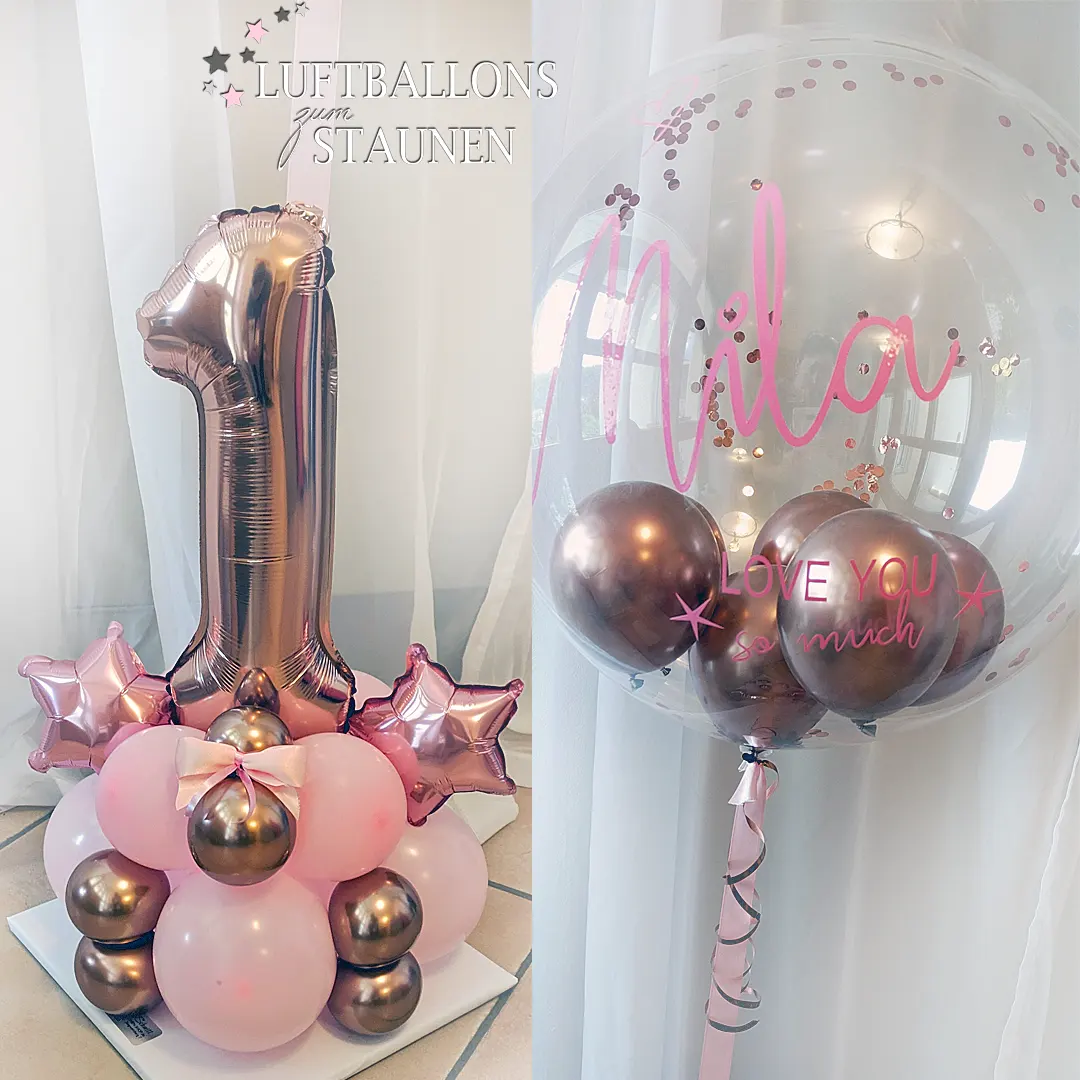 Zauberhafter Geburtstags-Bubble-Ballon für Kinder