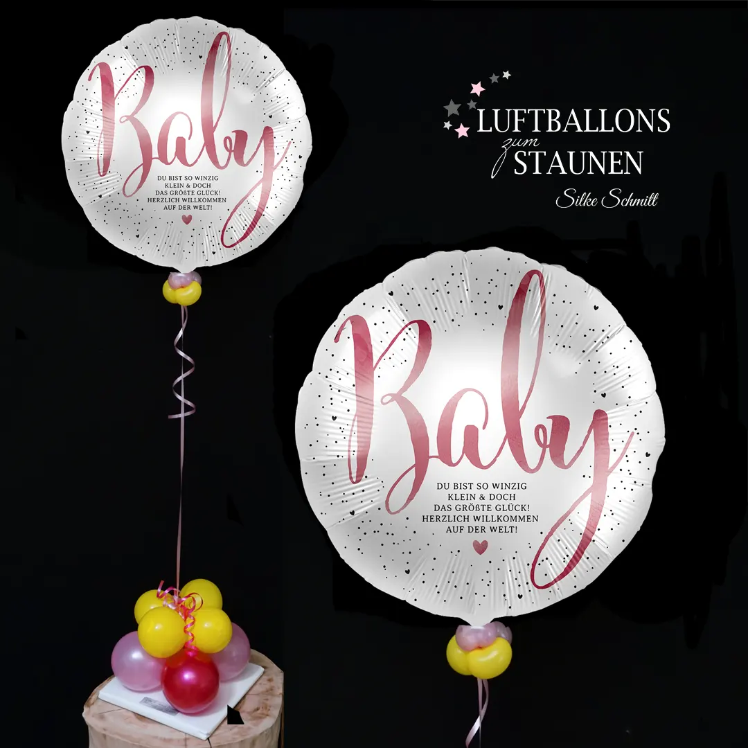 Baby - Geschenkballon Geburt Mädchen