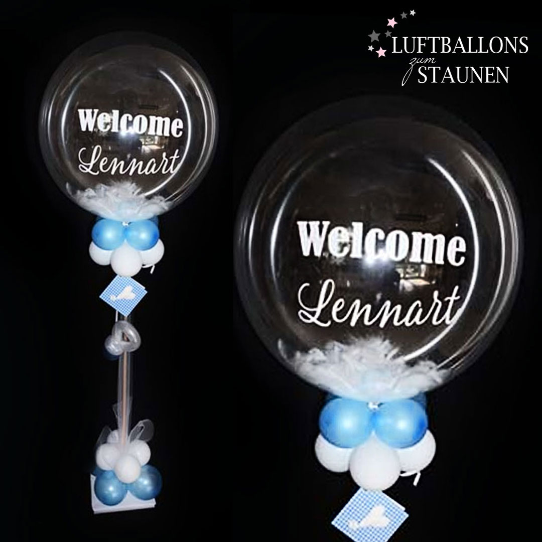  personalisierter Ballon Luftballon-Bubble-Ständer Geburt