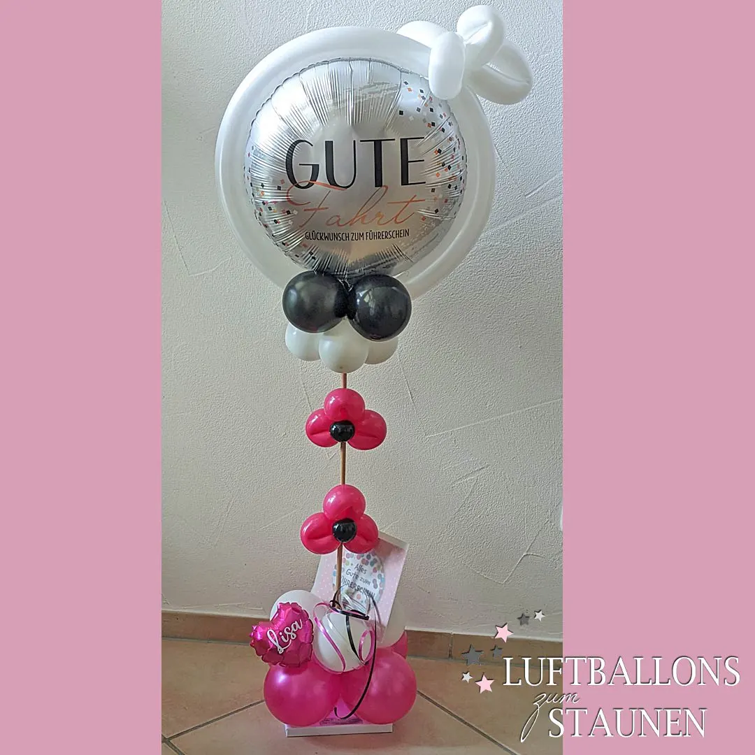  Ballon - Ständer Alles Gute zum Führerschein