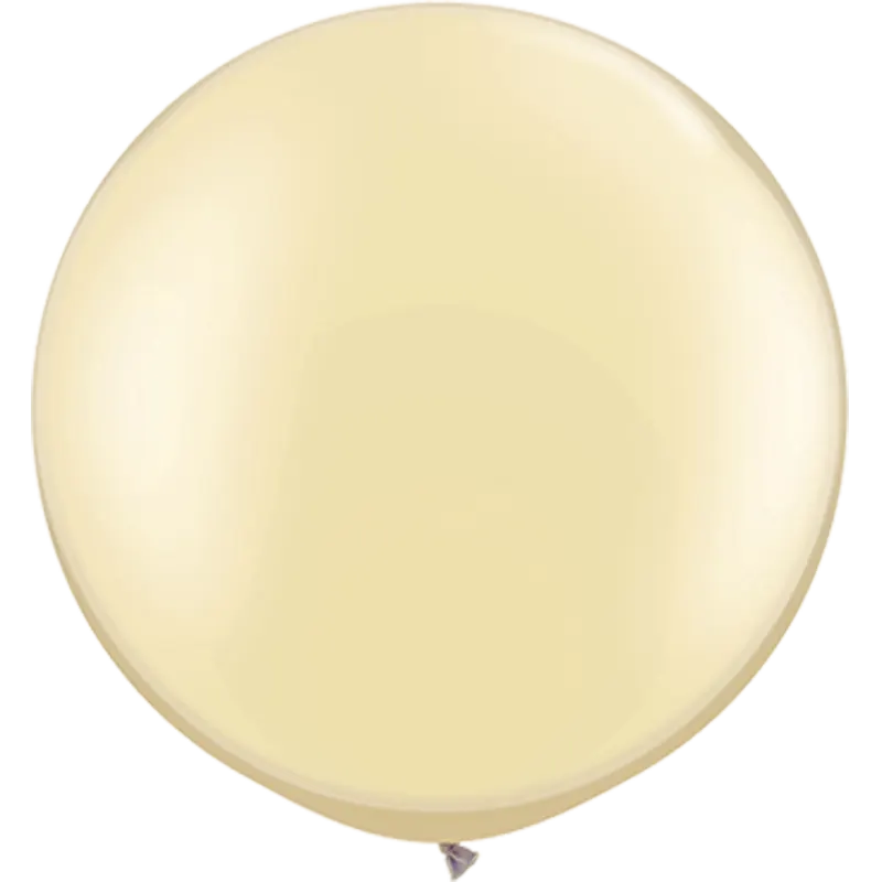 XXL Riesenballon 75 cm - unbefüllt - 2 Stück - Pearl Ivory