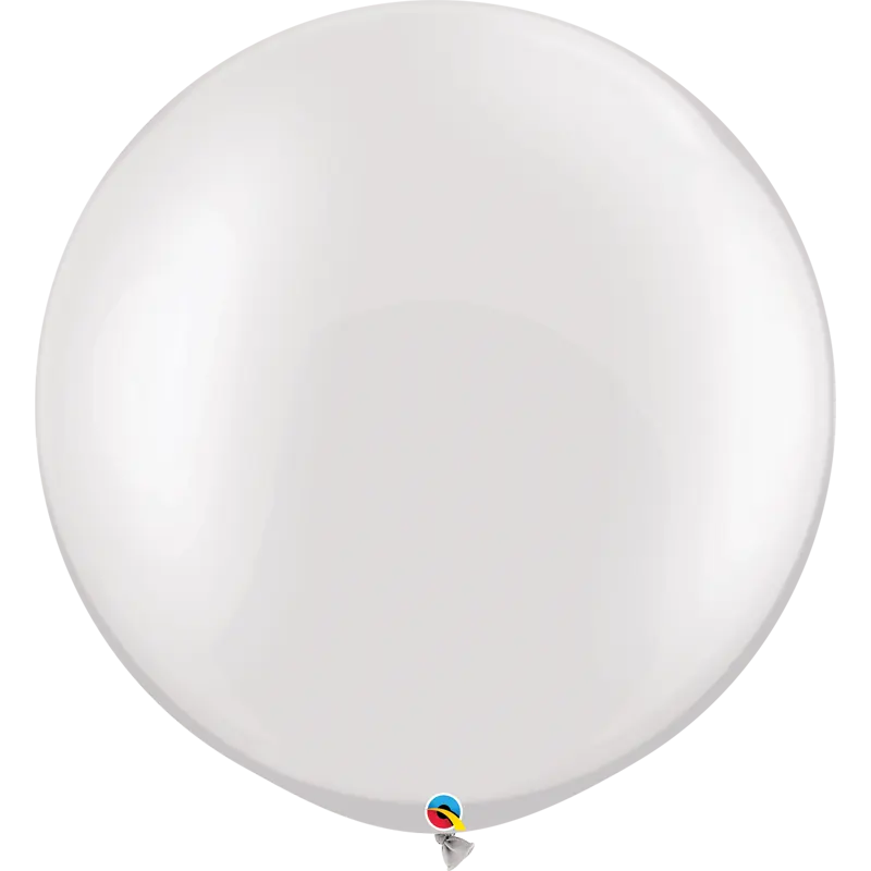 XXL Riesenballon 75 cm - unbefüllt - 2 Stück - Pearl White