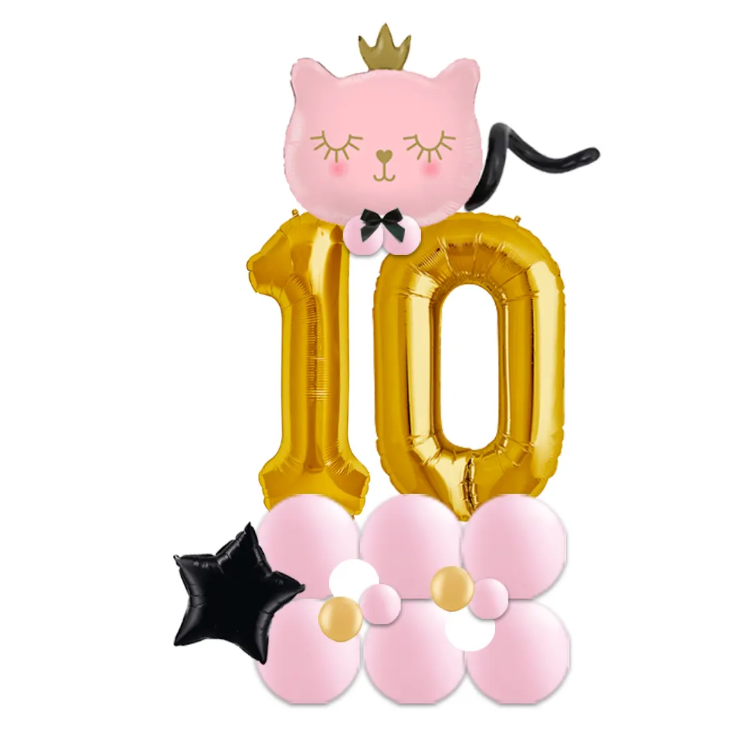 Kätzchen-Krone-Goldballon Ballon-Geschenk Geburtstag
