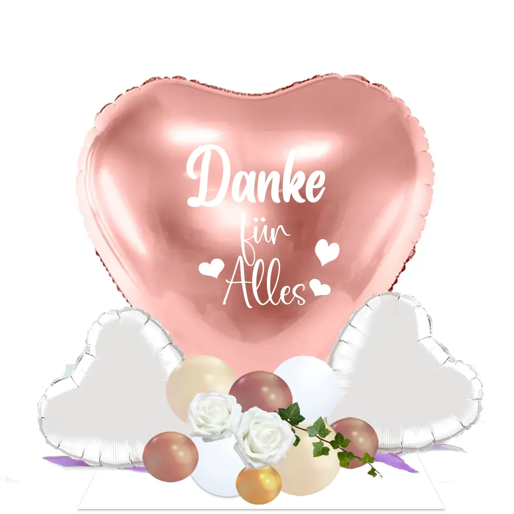 Eleganter Geschenkballon mit "Dankeschön"-Motiv – ideal als besonderes Dankeschön für Freunde, Familie oder Kollegen. Perfekte Dekoration für Geburtstagsfeiern, Jubiläen oder einfach, um Wertschätzung auszudrücken.