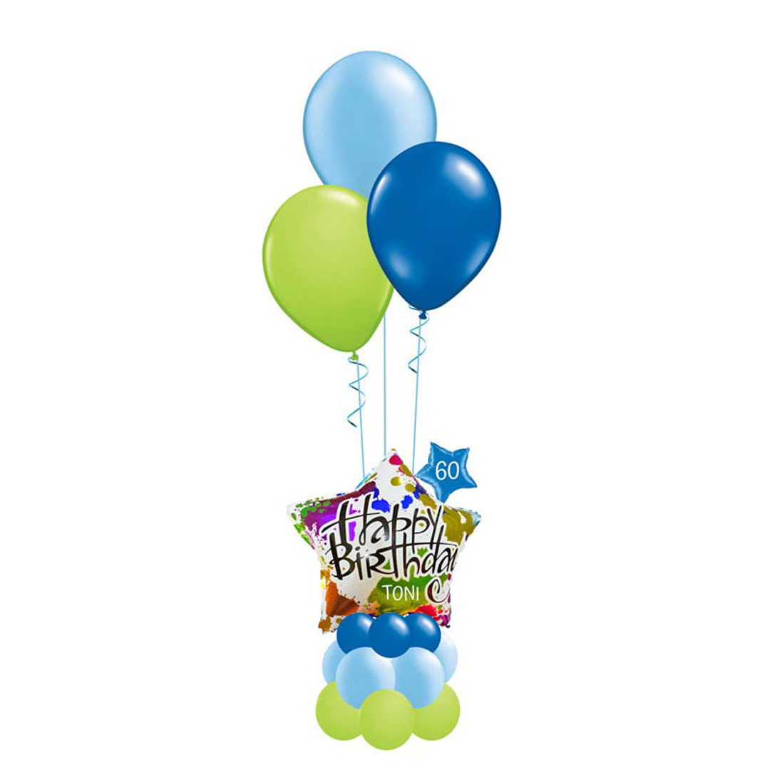 Buntes Ballon-Geschenk zum Gebuurtstag mit Personalisierung