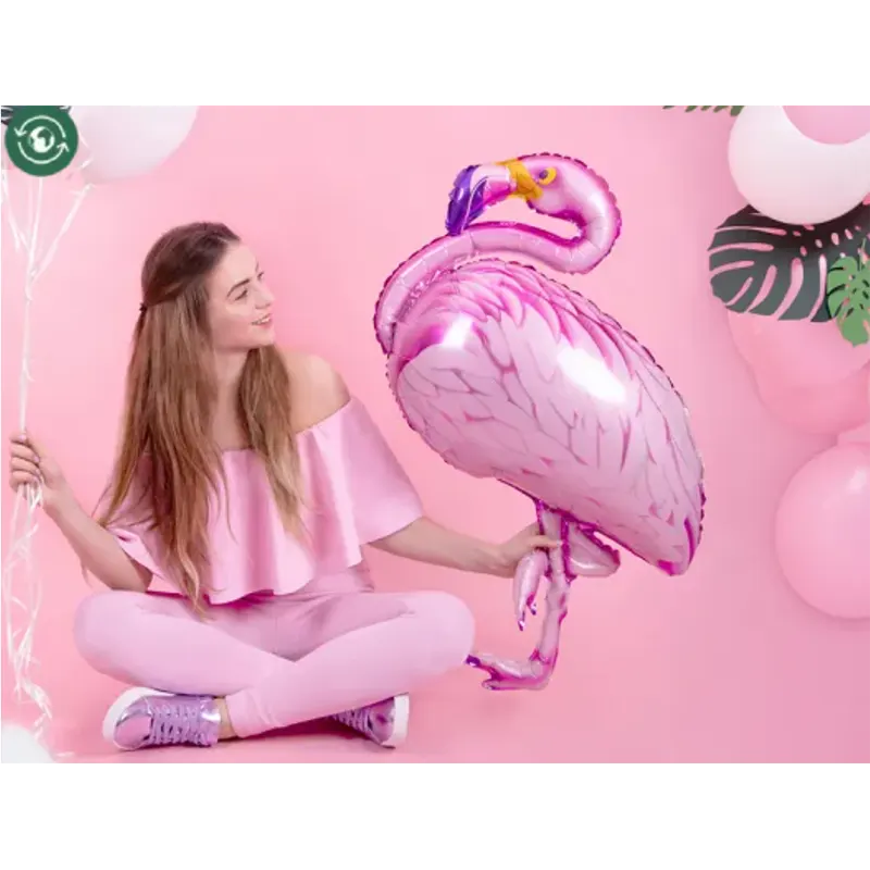 XXL Tier Folienballon Flamingo – Eleganter Folienballon in Form eines rosa Flamingos, perfekt für Sommerpartys und tropische Themenfeiern.