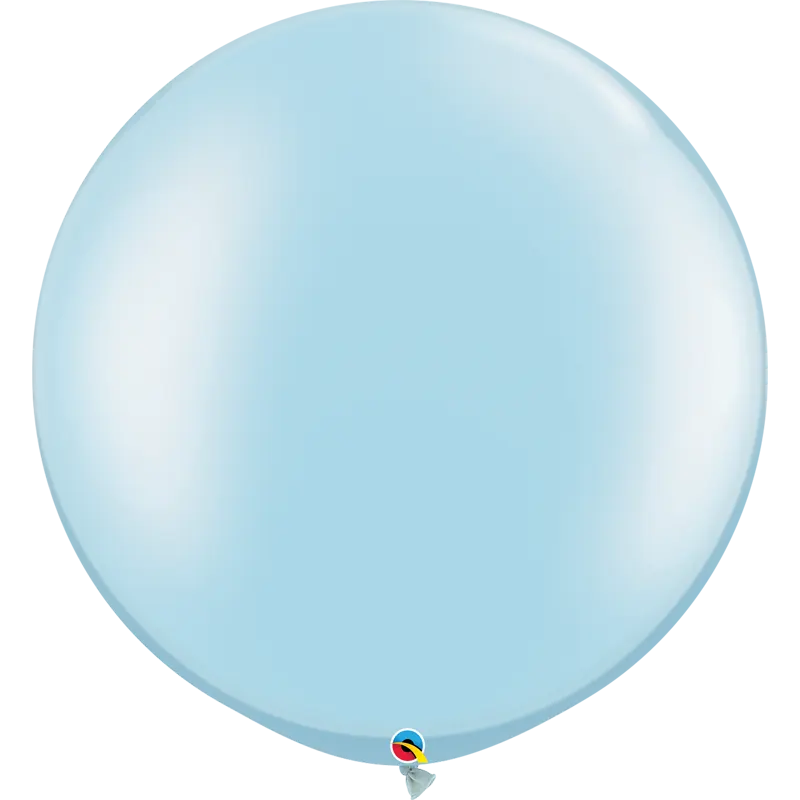 XXL Riesenballon 75 cm unbefüllt - 2 Stück - Pearl Blue