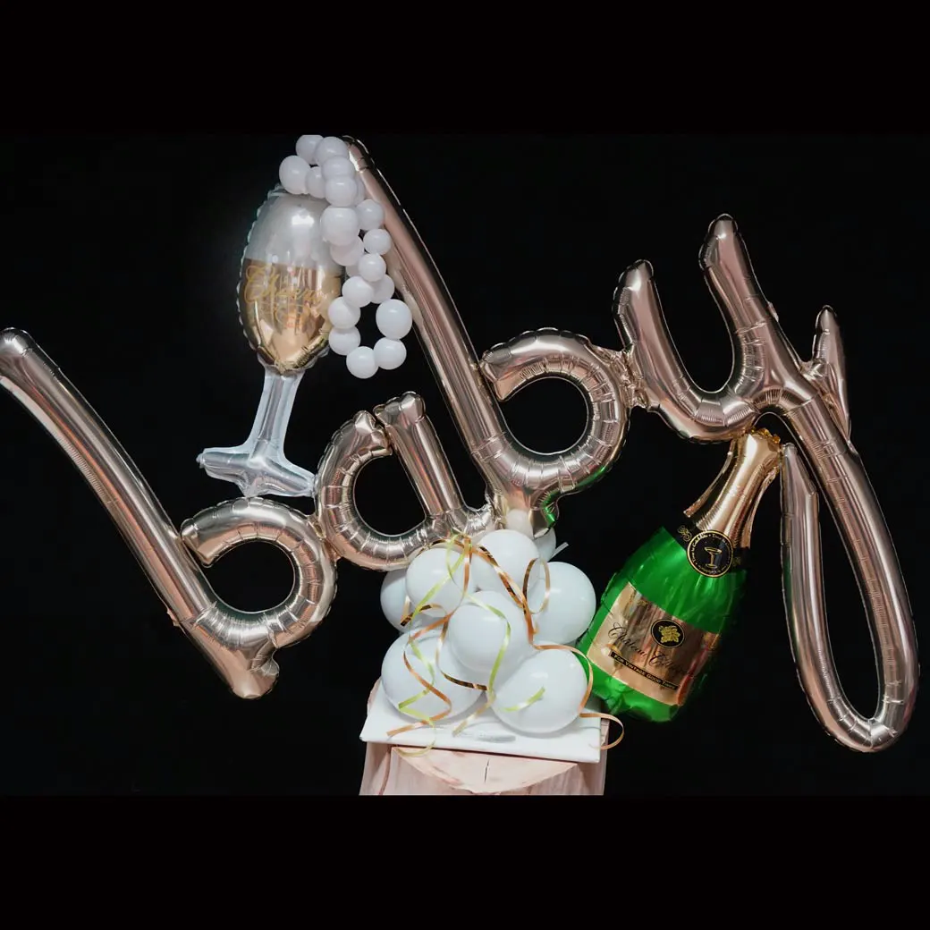 Ballon-Arrangement - Champagner Baby