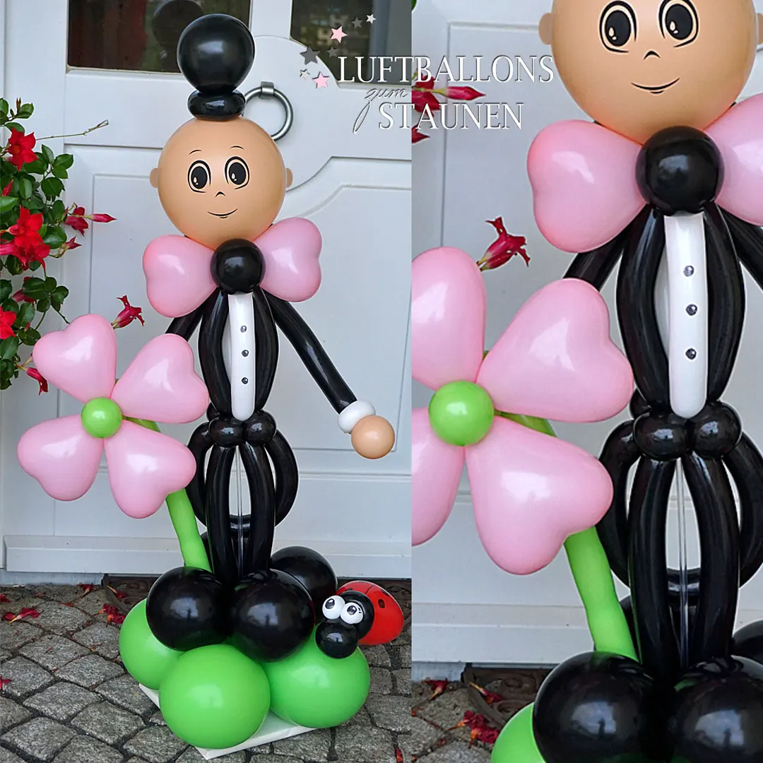 Ballon-Gentleman mit Blume