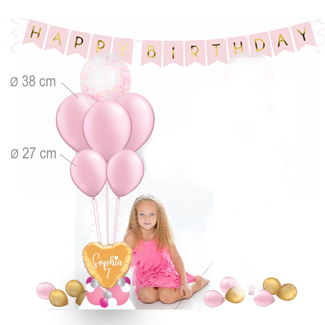 Luftballon Paket Geburtstag: Deko-Set