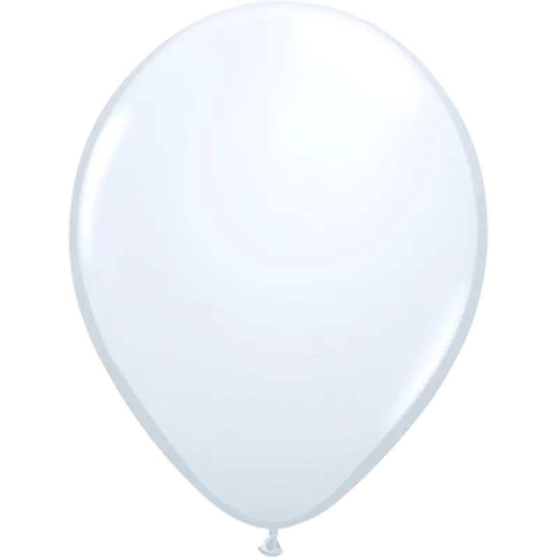 White - Latexballon rund - Ø  27,5 cm    