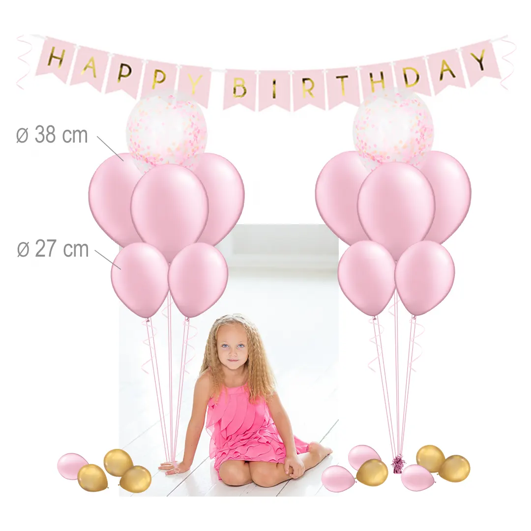 Luftballon Paket Geburtstag - Deko-Set