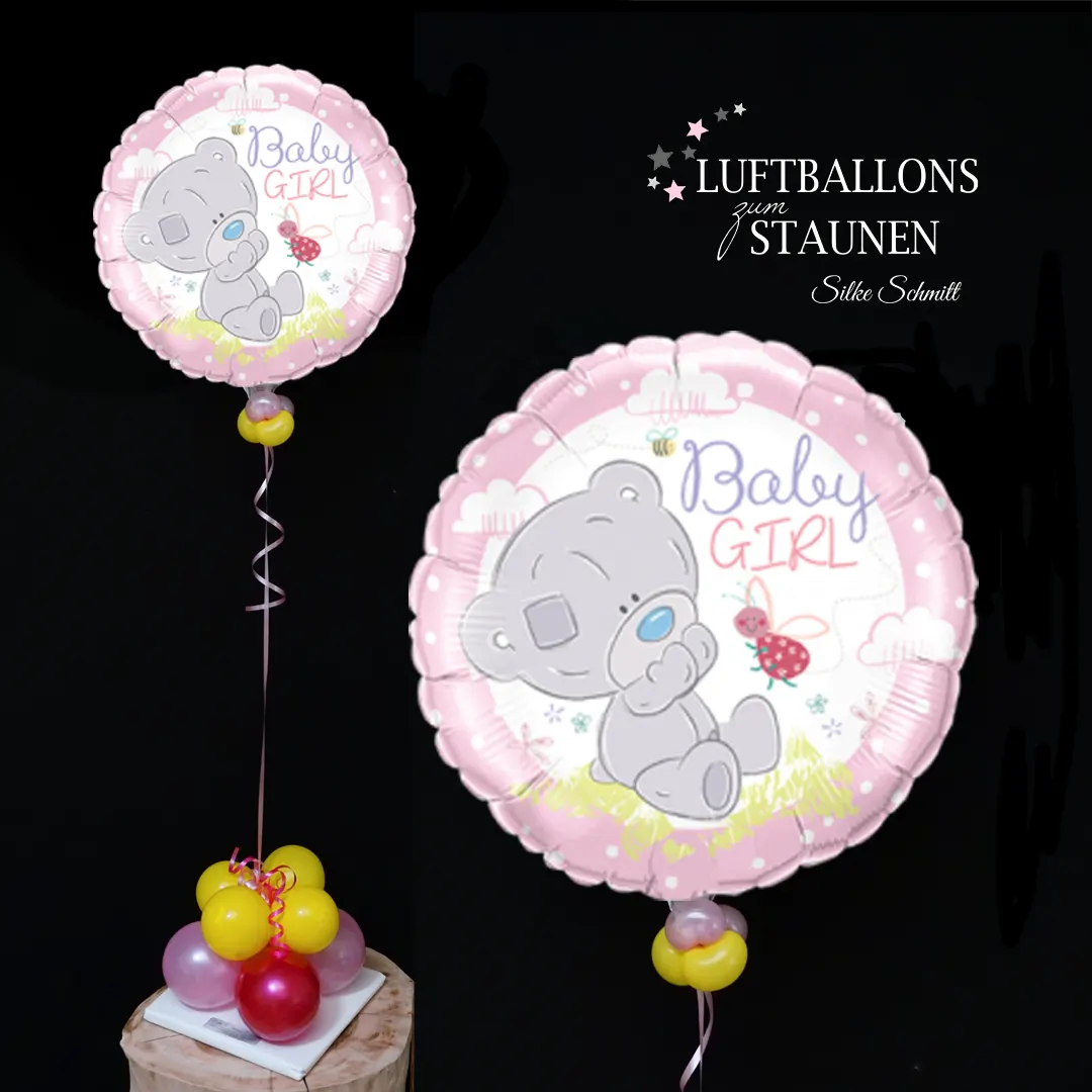 Baby Girl Tiny Tatty - Geschenkballon Geburt Mädchen
