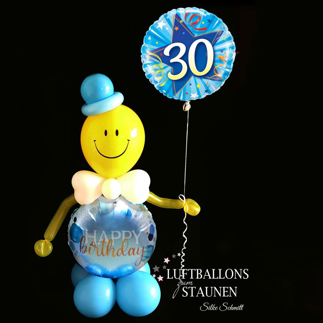 Happy Birthday Luftballon-Smiley