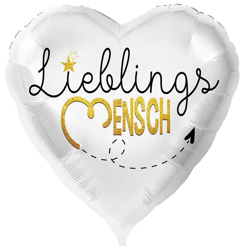 Folienballon Lieblingsmensch – Wunderschöner Folienballon mit der Aufschrift Lieblingsmensch, ideal als Geschenk für besondere Menschen oder zur Dekoration bei besonderen Anlässen.