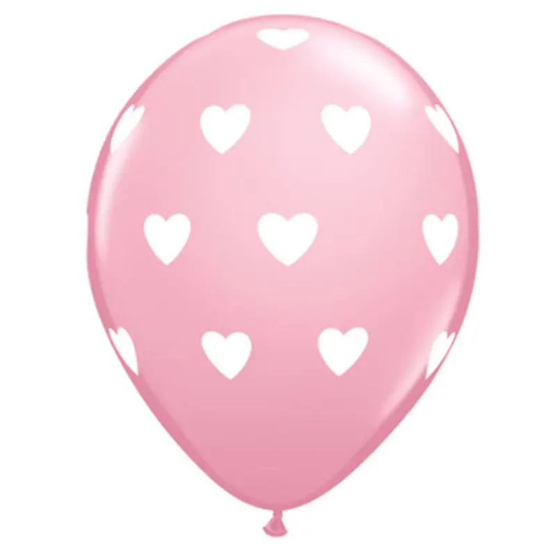 Runder Latexballon (27 cm) mit großen Herzmotiven – perfekt für romantische Anlässe wie Valentinstag, Hochzeiten oder Jubiläen. Setzt liebevolle Akzente und verleiht jeder Feier eine herzliche Atmosphäre.