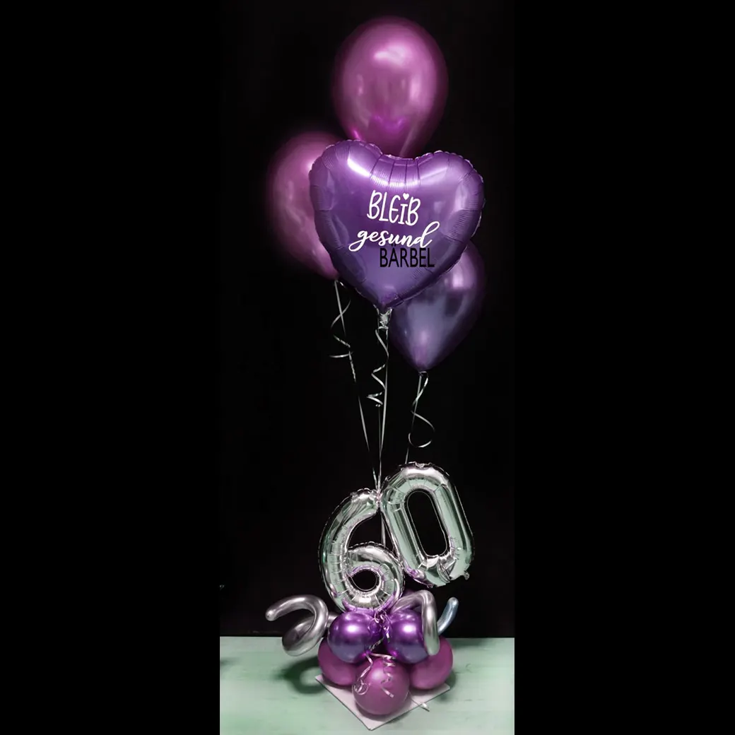 Außergewöhnliches Ballongeschenk zum runden Geburtstag - 60
