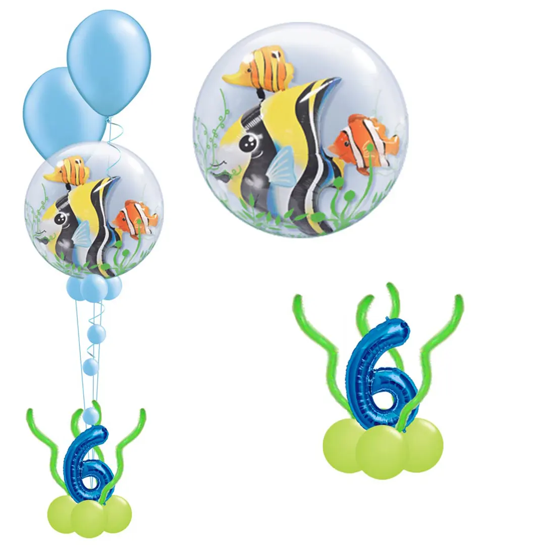 Luftballon Geschenk zum Geburtstag - Unter dem Meer - Fische
