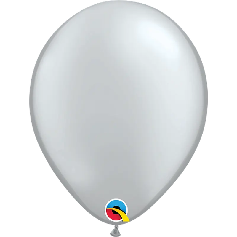 Silver- Latexballon rund - 27,5 cm