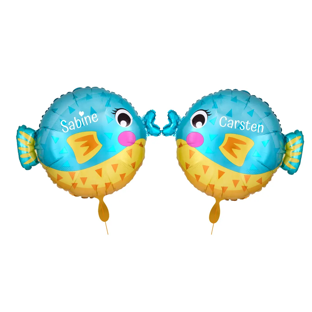 Geschenkballons: Küssende Fische