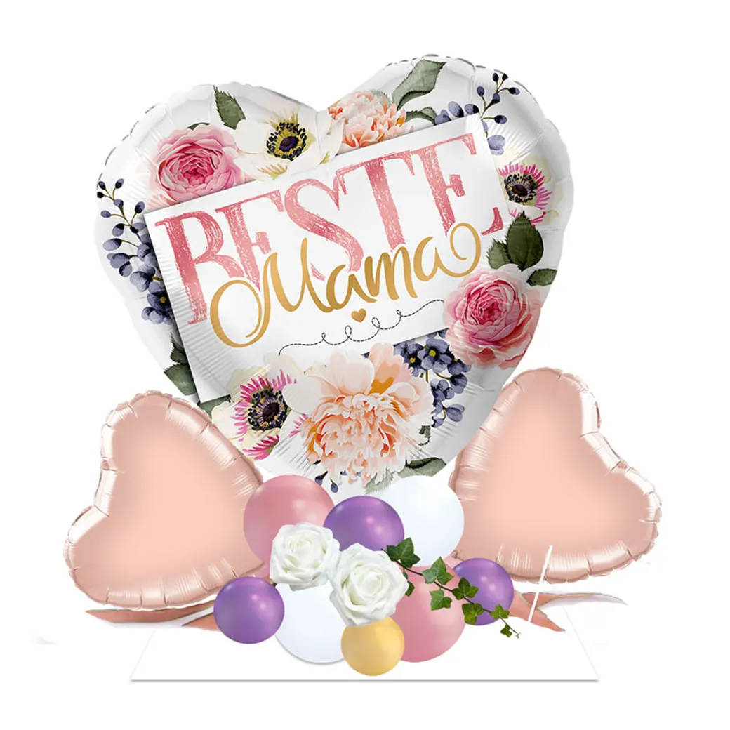 Exklusiver Geschenkballon zum Muttertag – Ein wunderschöner Ballon mit liebevollen Details, perfekt als besondere Überraschung für die besten Mütter der Welt.